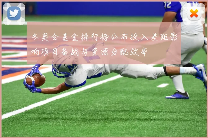 冬奥会基金排行榜公布投入差距影响项目备战与资源分配效率